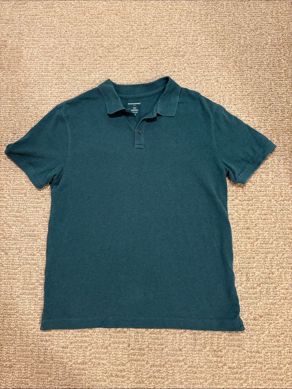 Banana Republic Dark Teal Short-Sleeve Polo